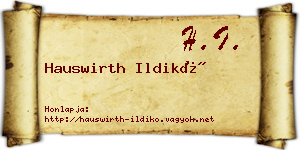 Hauswirth Ildikó névjegykártya